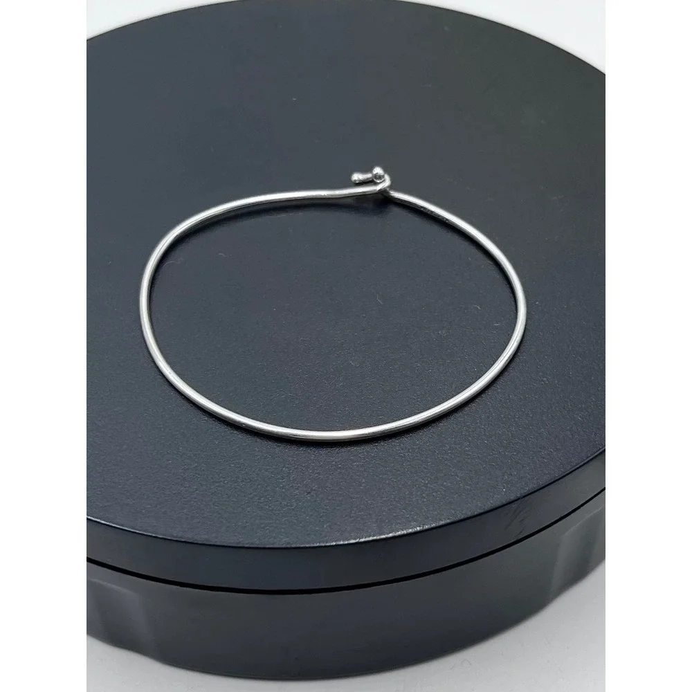 James Avery 925 Sterling Silver PoHook And Eye Bangle Charm Bangle Bracelet